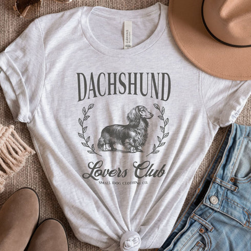 Longhaired Dachshund Tee for Women - Dachshund Lovers Club Shirt